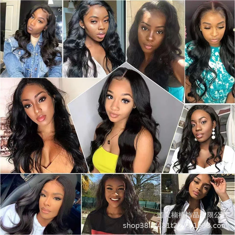 European and American women's wigs are divided into long curly hair, large waves, synthetic curly hair, fluffy wig, and head cover factory wholesale