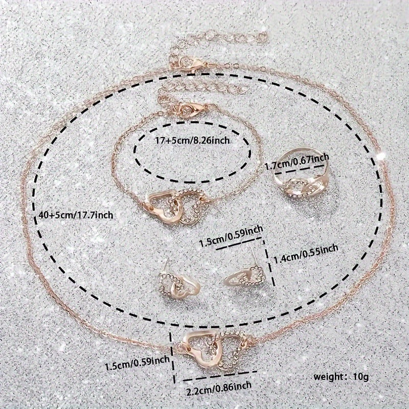 Foreign trade bestseller five piece set women's watch, women's watch three eye set quartz inlaid diamond watch, gift watch, spot wholesale