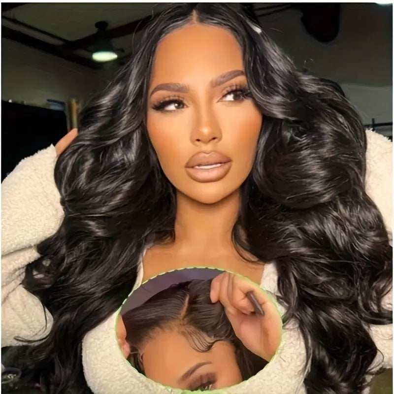 European and American fashion big wave long curly hair wig for women hot selling, lace lace full head cover factory in stock wig