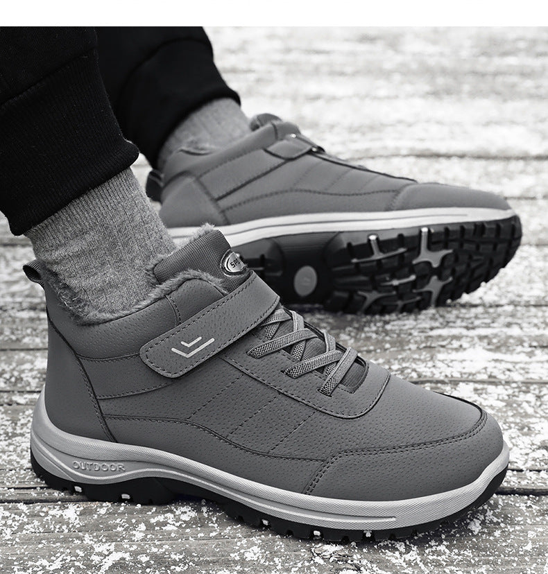 Shoes, cotton shoes, 2025 autumn/winter casual cotton boots, cross-border dropshipping, new style with plush and thick Velcro, elderly sports shoes