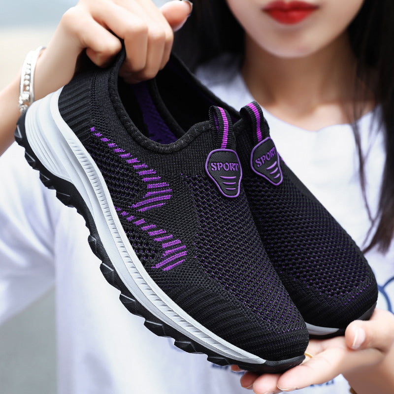 Women's autumn shoes, mesh shoes, middle-aged and elderly casual sports shoes, old Beijing walking shoes, soft soles that are not tiring for the feet, mother's shoes