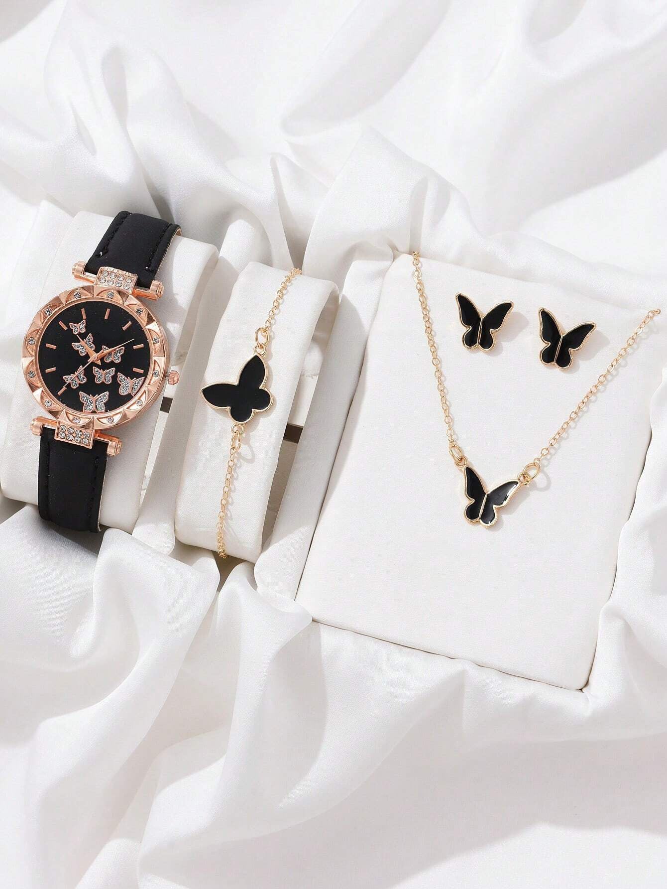 New ladies' watch fashionable personality simple wrist watch butterfly dial digital belt wrist