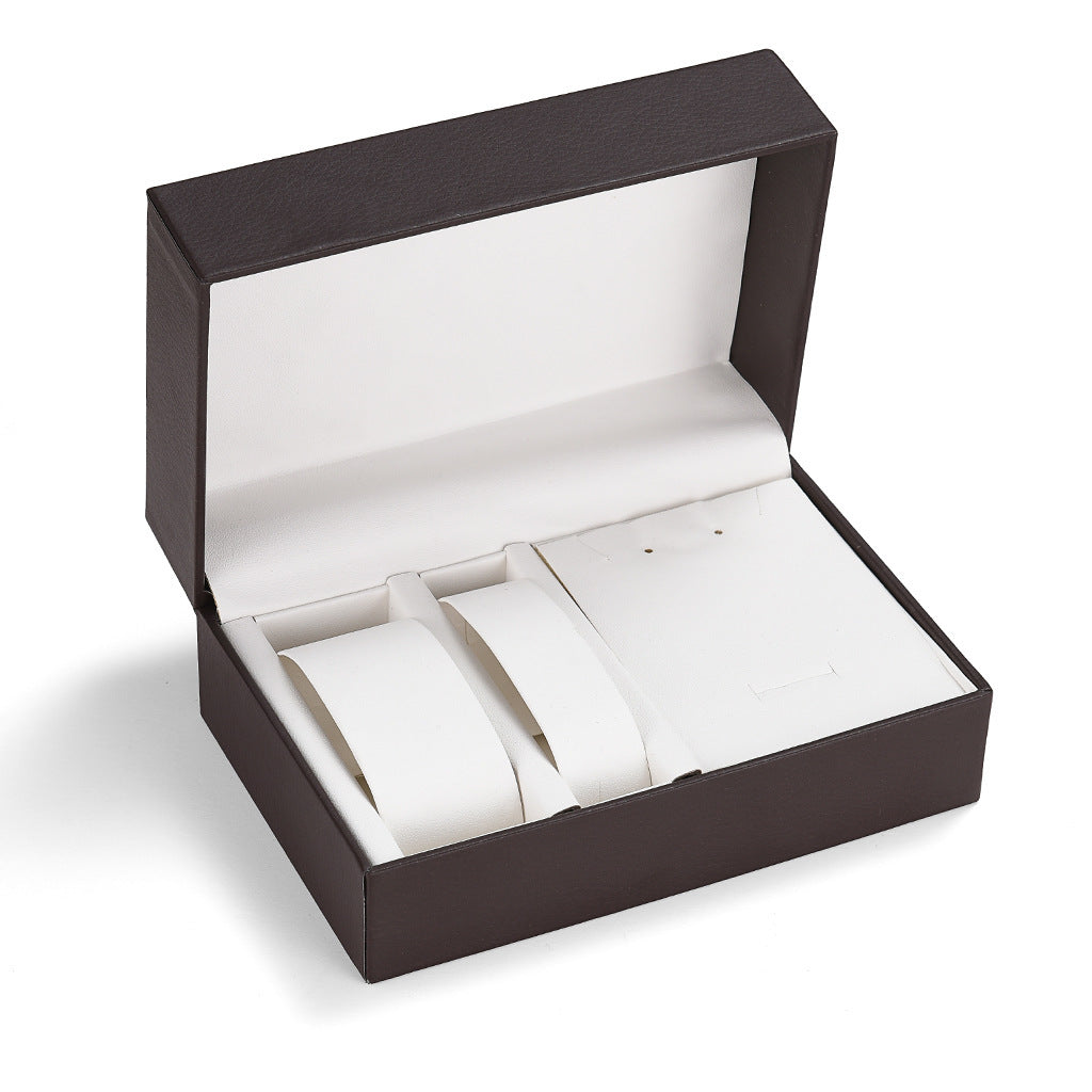 Foreign trade steel strip women's watch Geneva fake three eyed women's casual Korean necklace bracelet ring quartz watch set