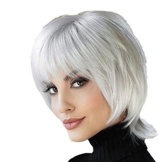 Amazon European and American Fashion Wig Air Straw bangs Bobo Head Upward Decoration Face Shape Wig Manufacturer in Stock