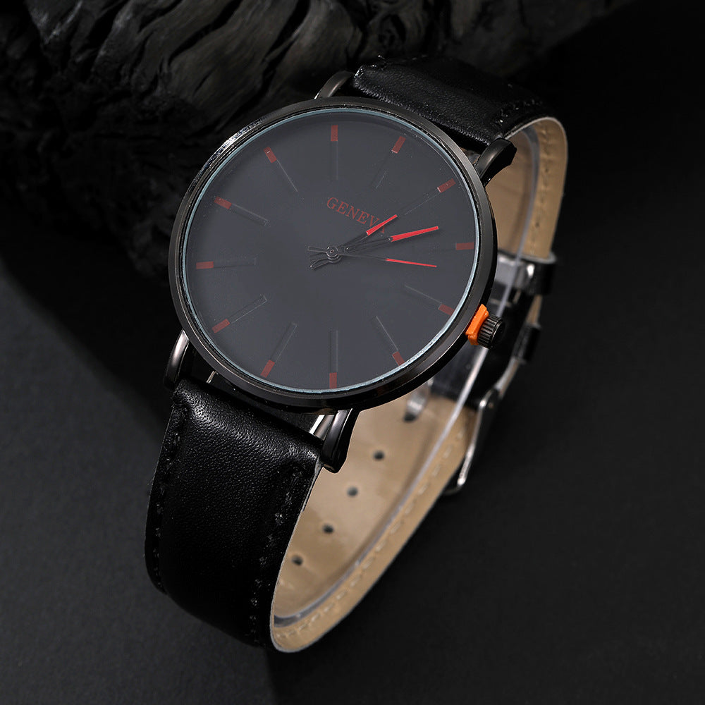 Cross border 2025 bestseller GENEVA classic men's personalized business belt watch wallet sunglasses gift box set