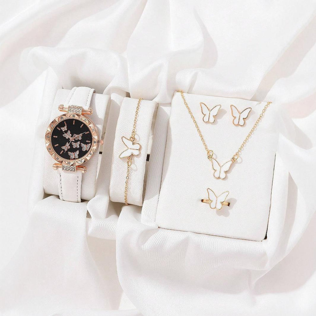 New ladies' watch fashionable personality simple wrist watch butterfly dial digital belt wrist