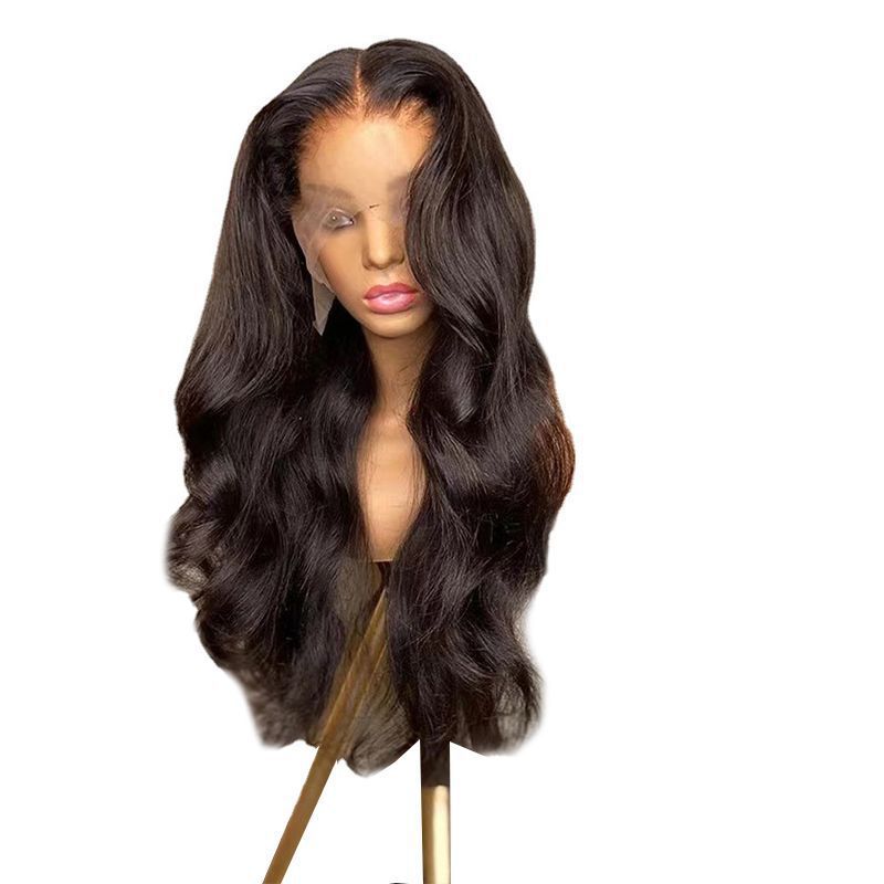 Amazon's new wig with split long curly hair, rose inner network synthetic high-temperature silk wig, long curly hair with big waves