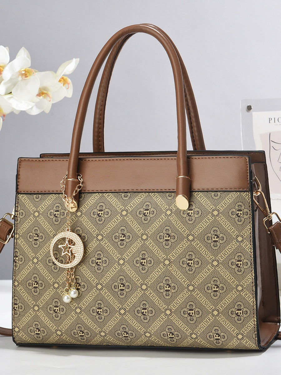 2025 New Middle aged Women's Bag Fashion Large Capacity Temperament Single Shoulder Diagonal Cross Mom Bag One Piece Hair Replacement