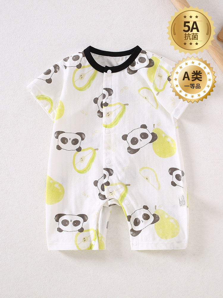 Baby jumpsuit Class A pure cotton summer thin style newborn baby clothes Ha Yi crawling clothes Anyang baby children's clothing