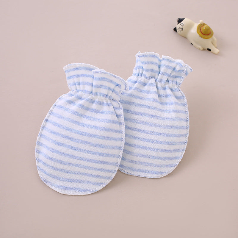 Baby scratch resistant gloves made of pure cotton and bite resistant gloves for newborns, baby gloves for 0-3 months, hand protection