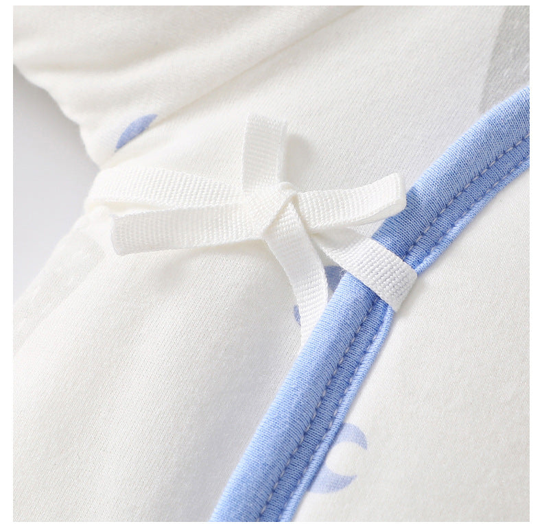 Winter baby lace up jumpsuit warm newborn clothes 0-3 baby pure cotton thick clip cotton clothes butterfly clothes