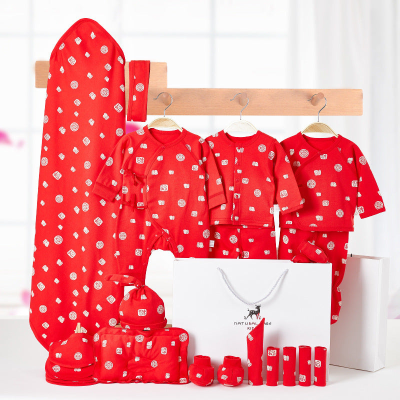 Baby clothes gift box, newborn 0-3 months, pure cotton spring and autumn 6 months, newborn one month old baby, baby underwear set, baby treasure