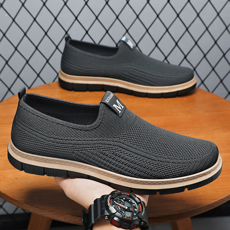 Men's autumn new breathable dad shoes wholesale and distribution, casual elderly shoes, one foot old Beijing cloth shoes