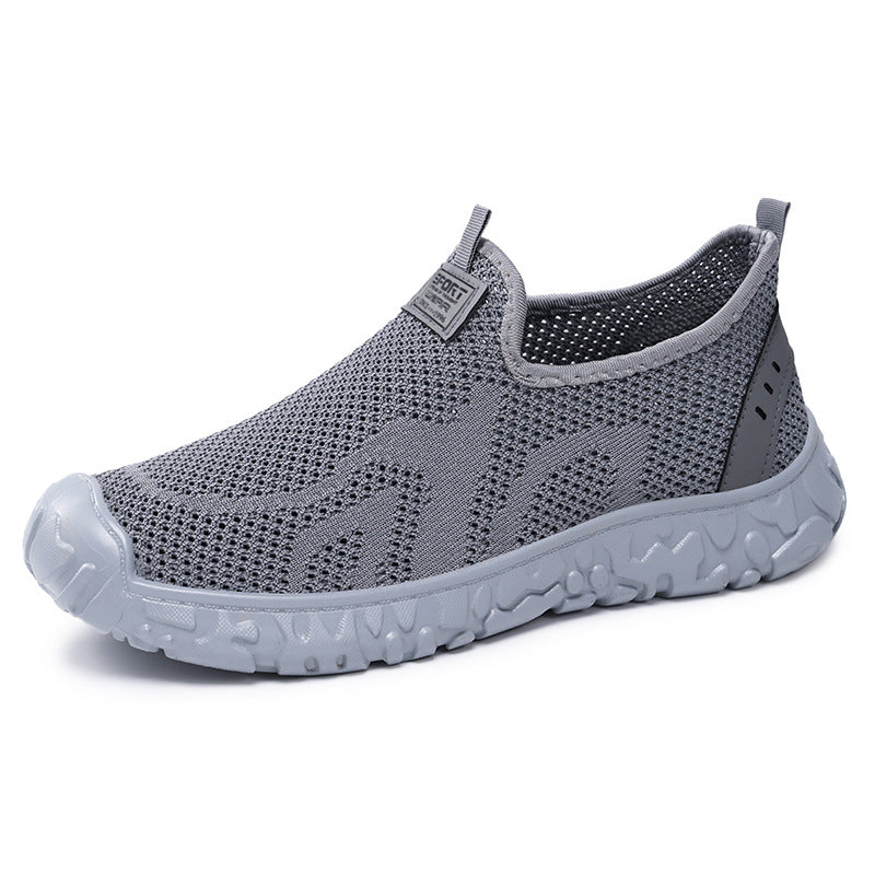 Men's casual single shoes autumn new item breathable and odorless foot mesh shoes for hair replacement, one foot lazy shoes versatile men's shoes
