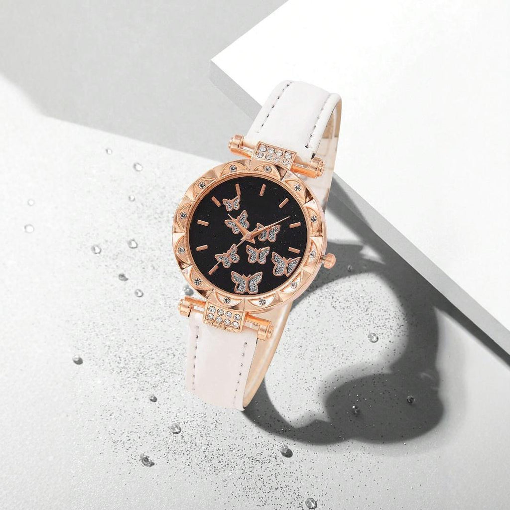 New ladies' watch fashionable personality simple wrist watch butterfly dial digital belt wrist