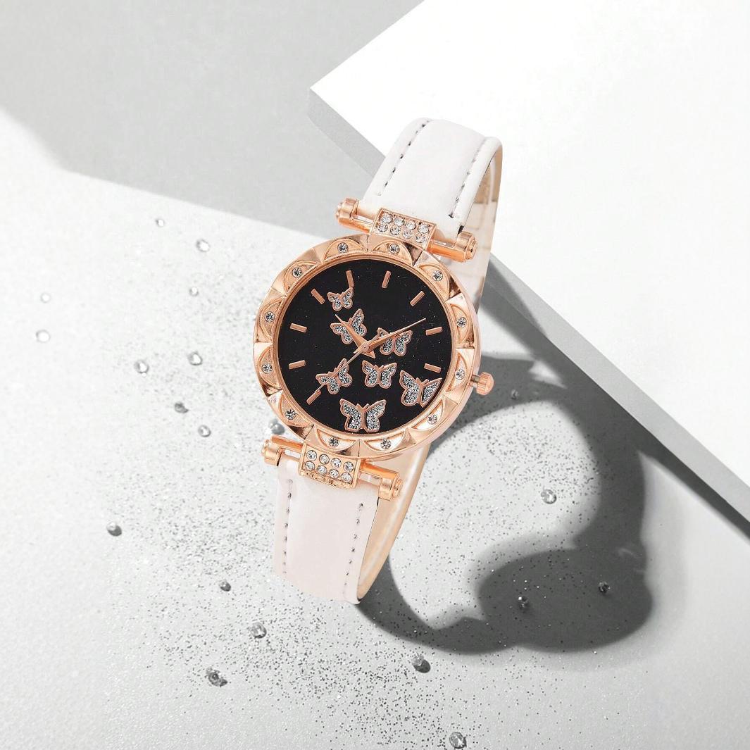 New ladies' watch fashionable personality simple wrist watch butterfly dial digital belt wrist