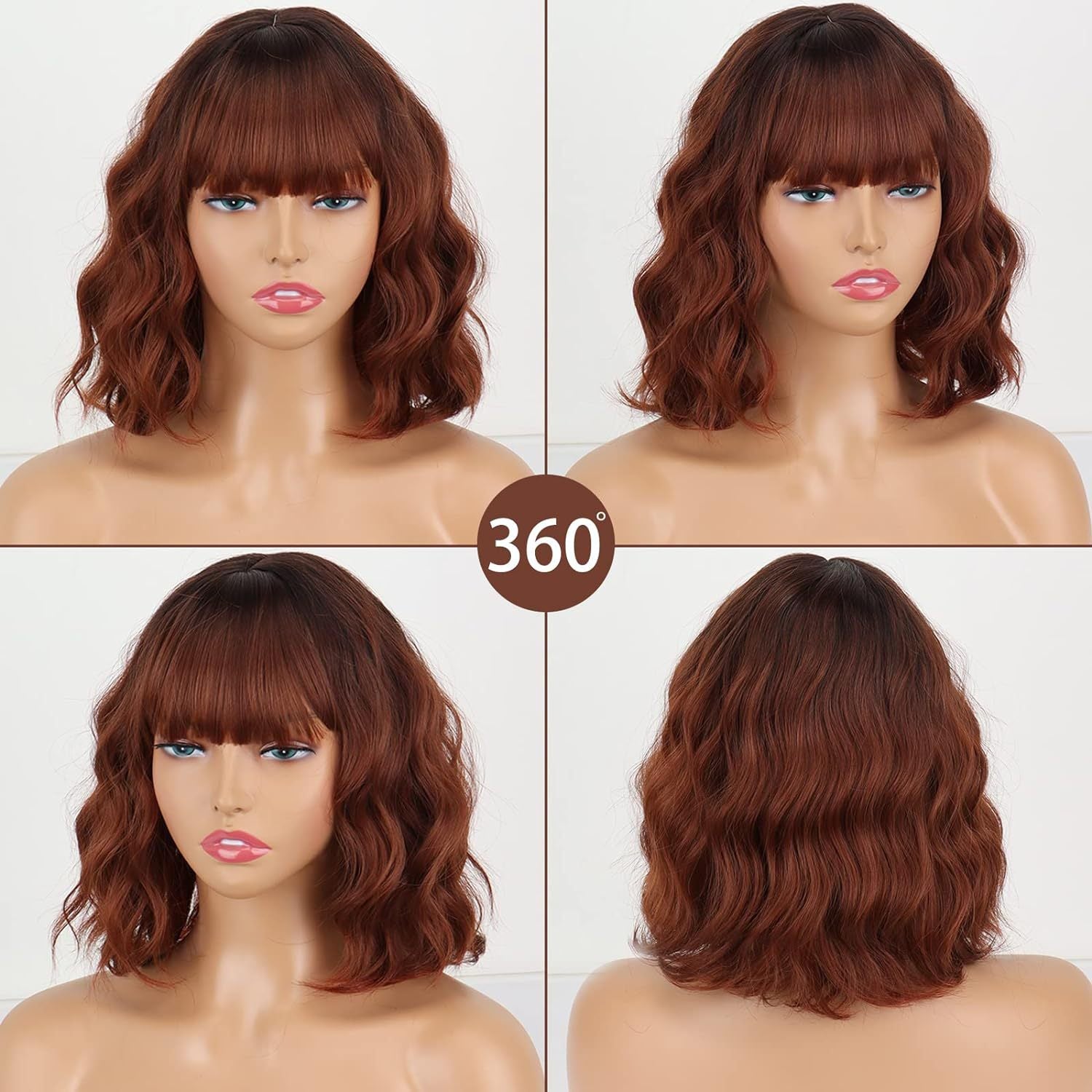 European and American synthetic wig headband for women, air bangs, small curls, corn perm, instant noodles, short curly hair, one piece hair replacement