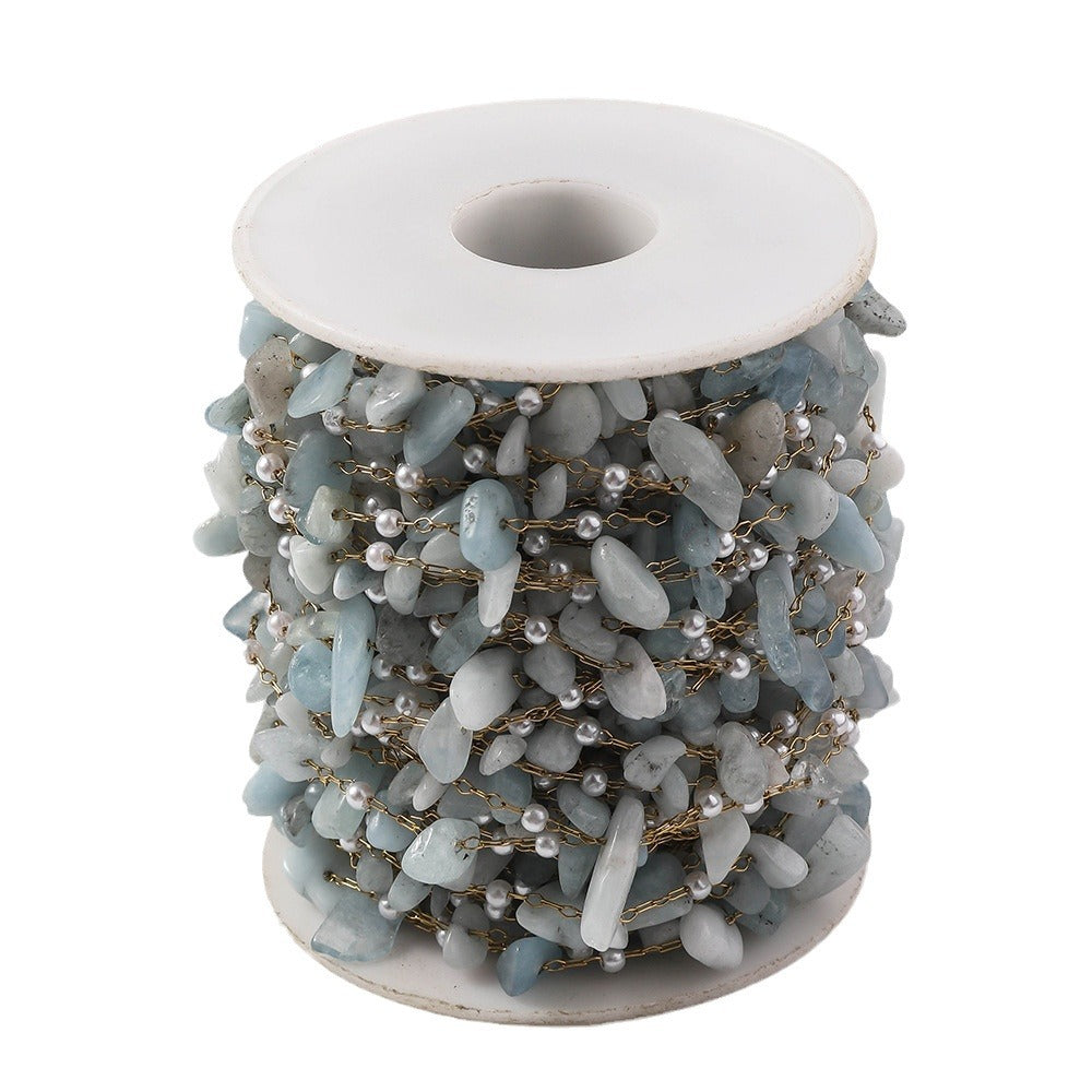 DIY handmade stainless steel string, stone chain accessories, chain bracelets, gold clip pearl chains, meter necklace wholesale