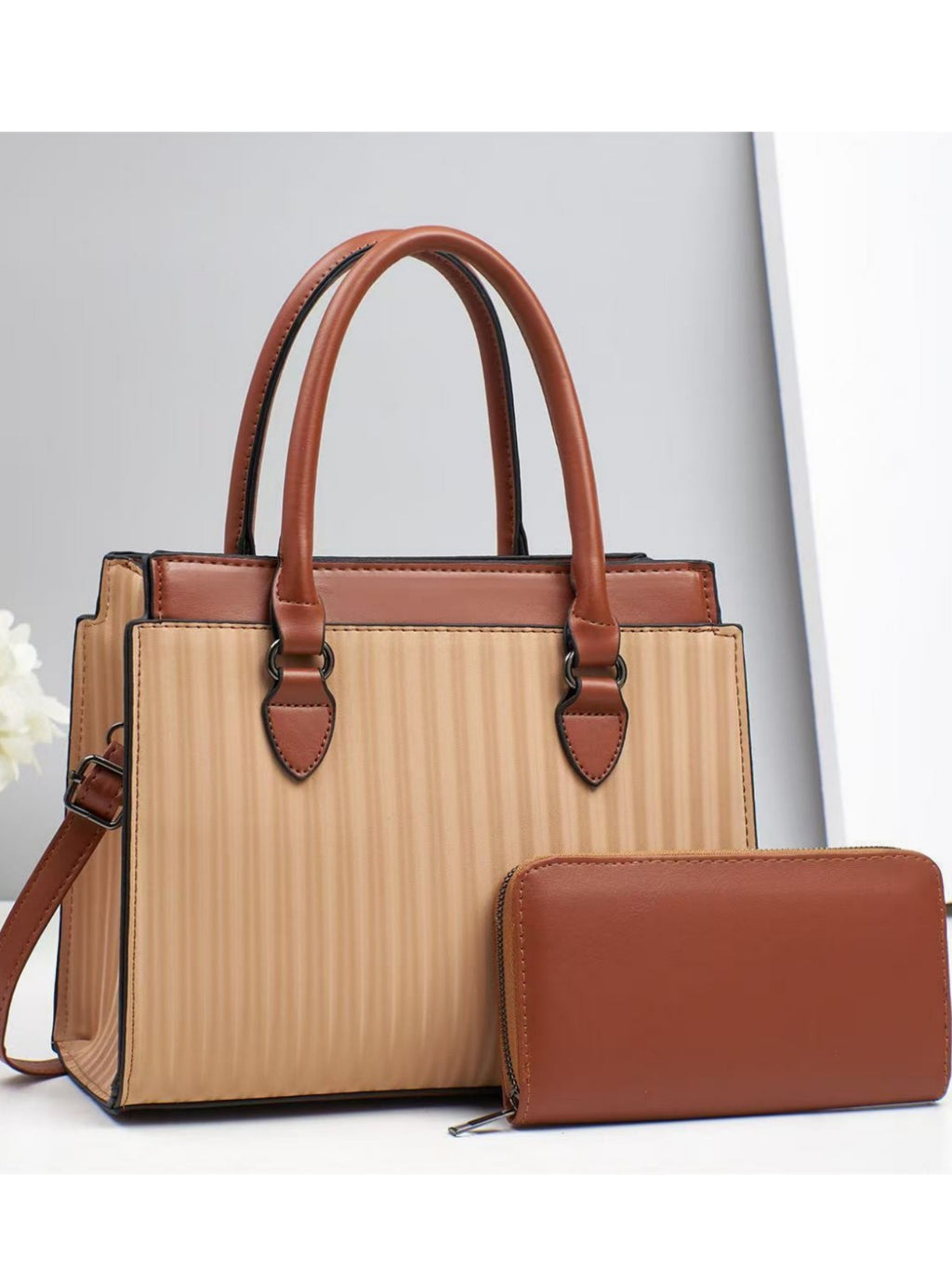 Korean version women's handbag 2025 new retro striped embossed large capacity contrasting color single shoulder crossbody tote mother bag