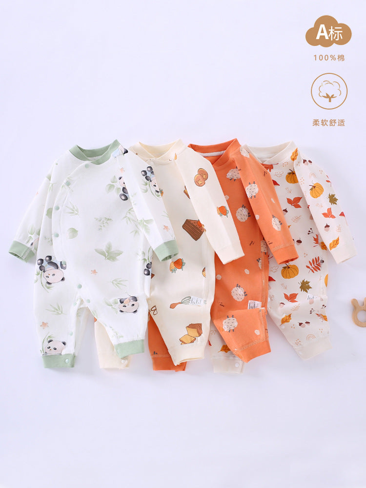Newborn clothes, pure cotton A-class baby jumpsuit, spring and autumn baby clothes, jumpsuit, crawling clothes, Anyang baby children's clothing