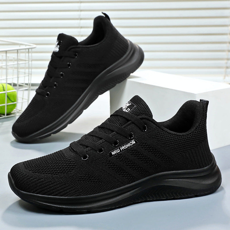 Men's 2025 Autumn New Running Shoes Cross border Wholesale Single Shoes Korean Edition Soft soled Breathable Mesh Sports Shoes