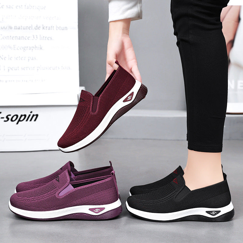 Women's autumn soft soled old Beijing cloth shoes wholesale and dropshipping, breathable, lightweight, comfortable and casual shoes for middle-aged and elderly mothers