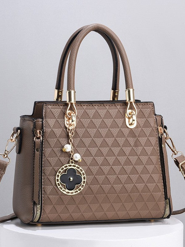 Tote women's bag 2025 new large capacity fashionable and atmospheric texture embossed women's bag casual crossbody handbag