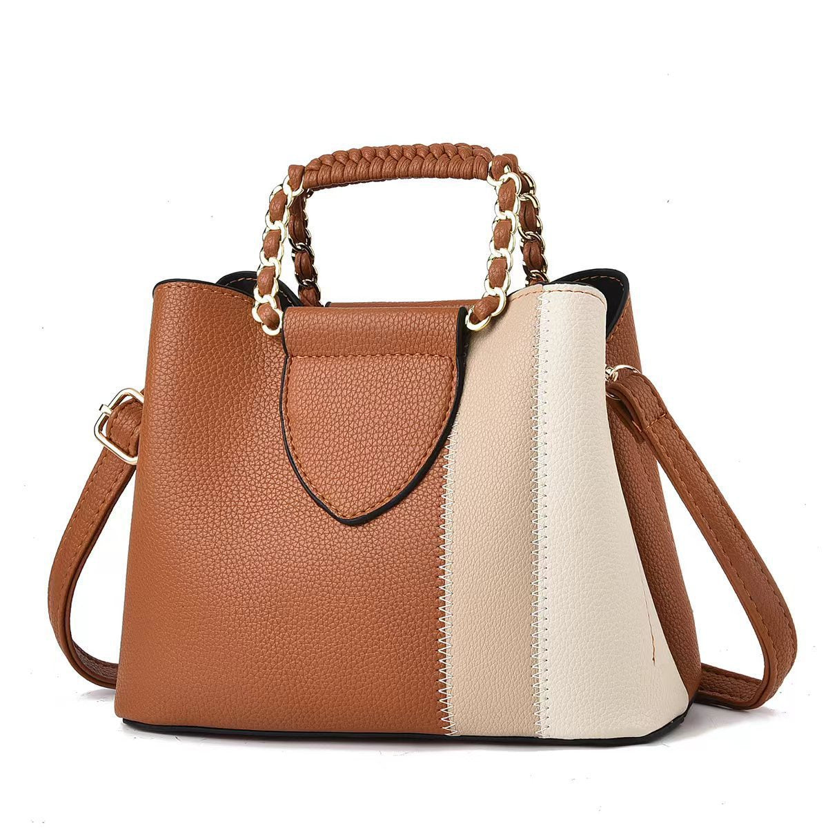 Diagonal Cross Small Bag 2025 New Business Commuter Date Shopping Fashion Diagonal Cross Bag Color Contrasting Practical Handbag