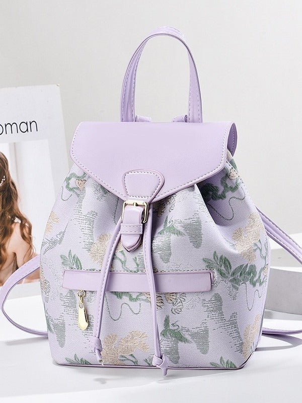 Simplified backpack 2025 new large capacity printed backpack, stylish and lightweight women's bag, popular travel bag