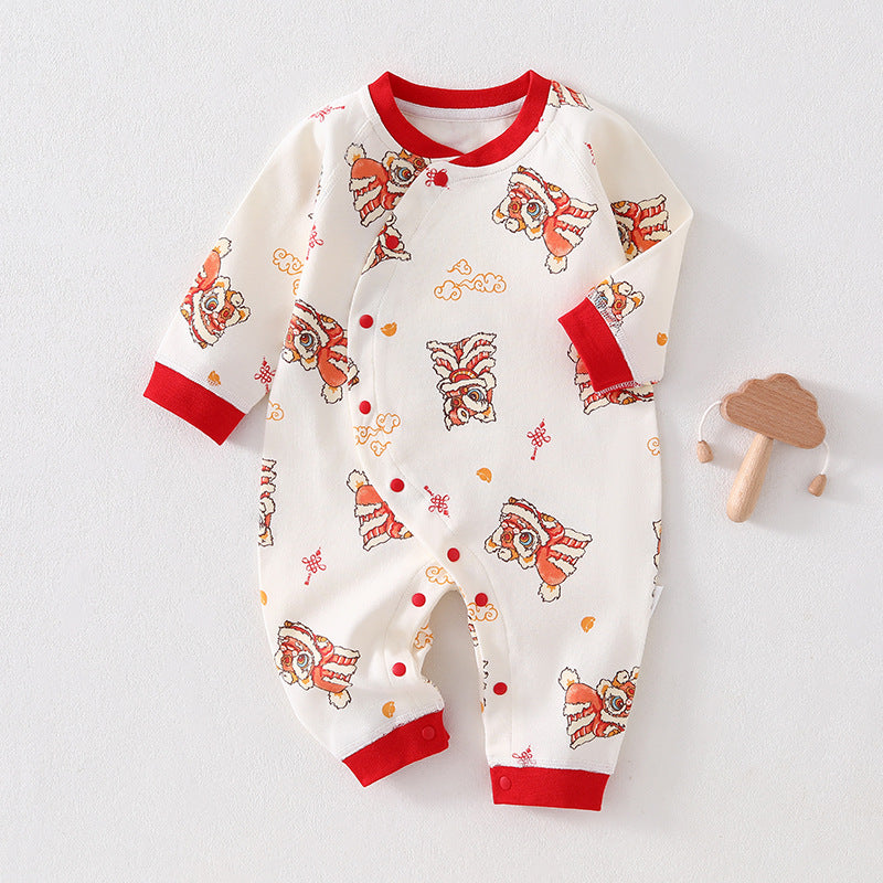 Newborn clothes, pure cotton A-class baby jumpsuit, spring and autumn baby clothes, jumpsuit, crawling clothes, Anyang baby children's clothing