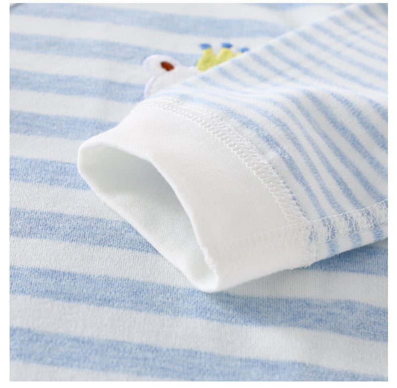 Newborn clothes, baby jumpsuit, spring and autumn A-class pure cotton baby butterfly clothes, monk clothes, Anyang baby clothes