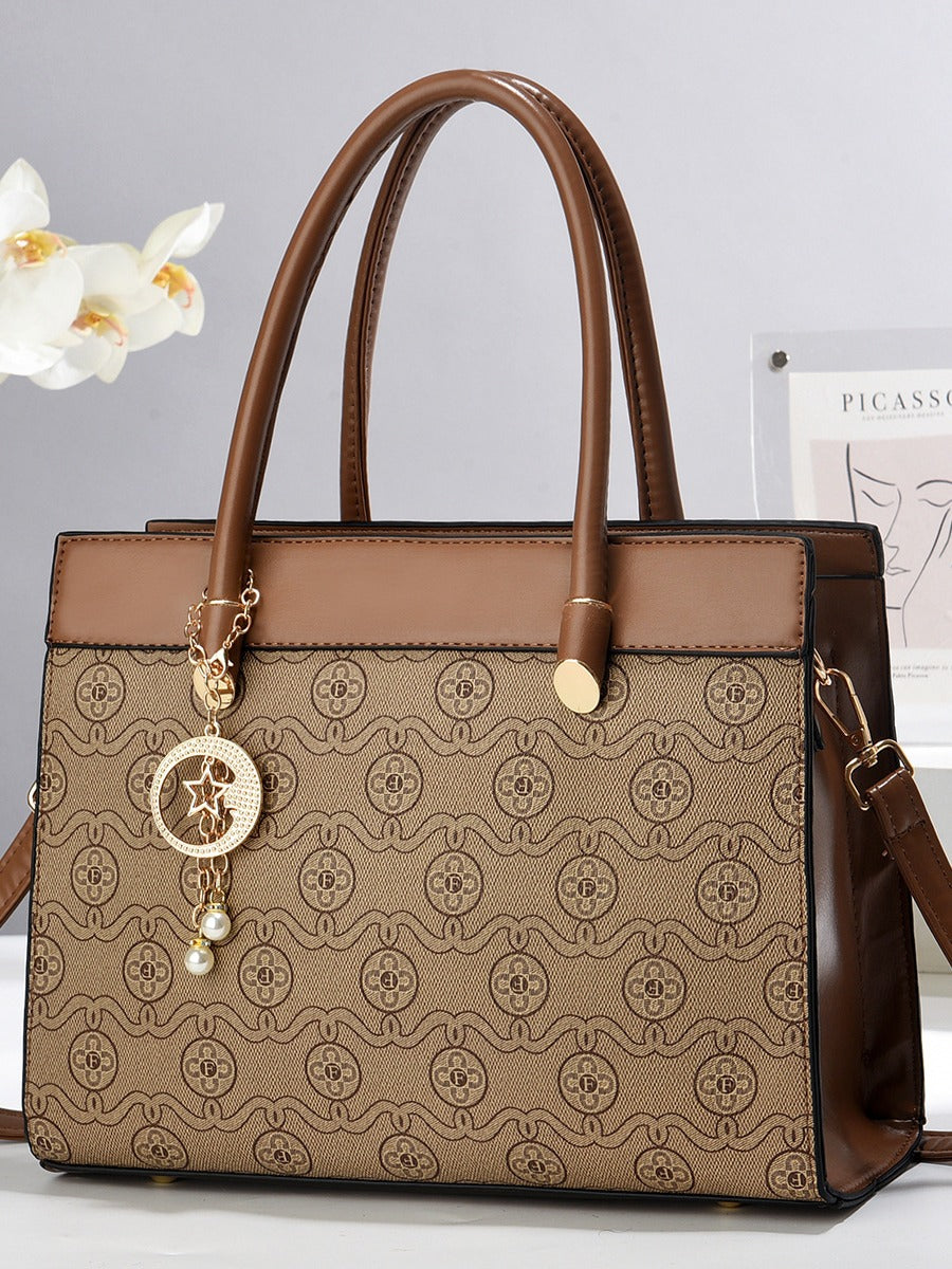 2025 New Middle aged Women's Bag Fashion Large Capacity Temperament Single Shoulder Diagonal Cross Mom Bag One Piece Hair Replacement