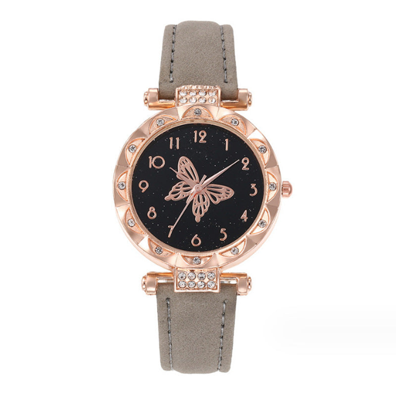 Cross border New Popular Women's Bracelet Watch Fashion Simple Butterfly Five piece Watch Set