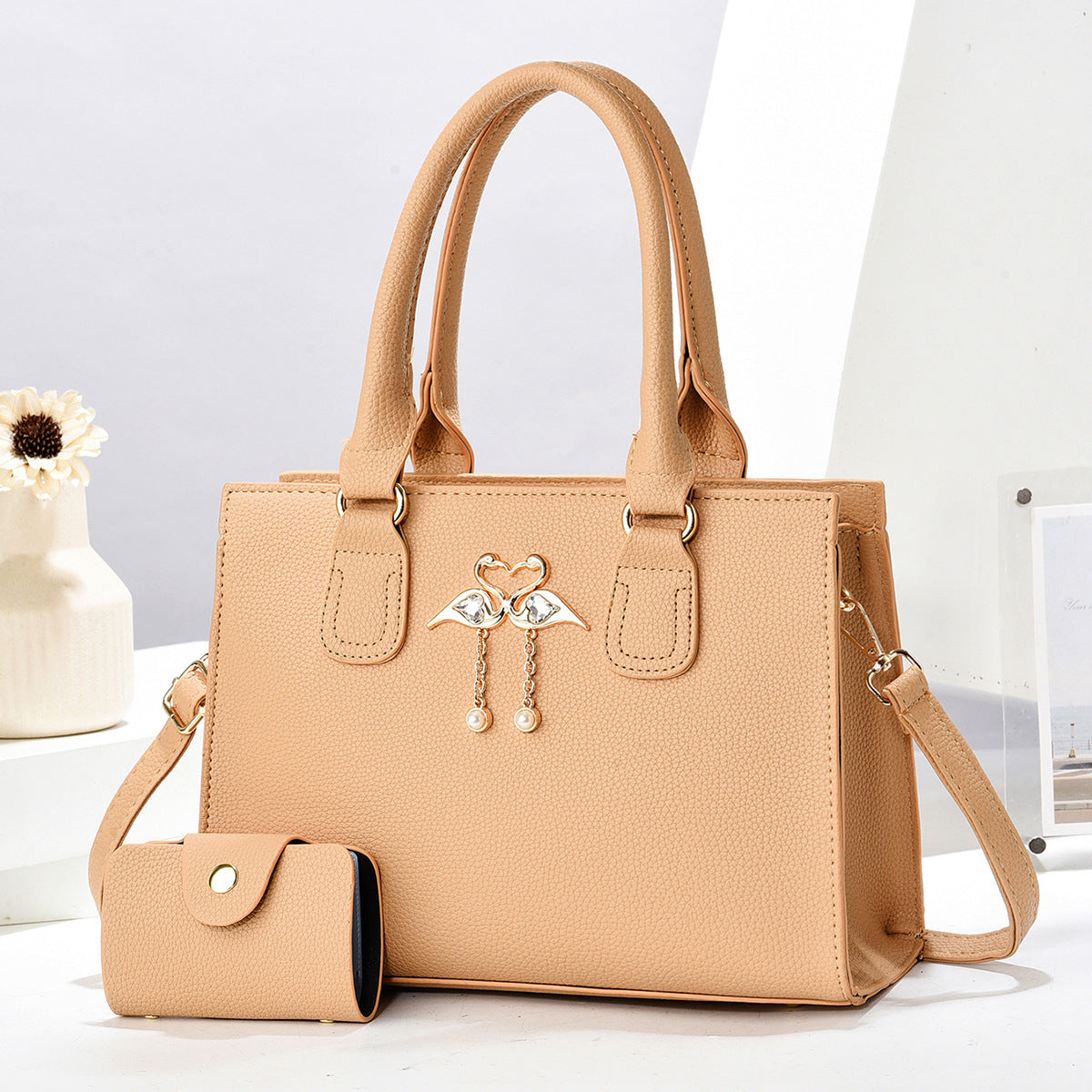 Cross border Bag 2024 New Style Solid Color Large Capacity Women's Single Shoulder Support Specific Type Mother Child Bag One Piece dropshipping