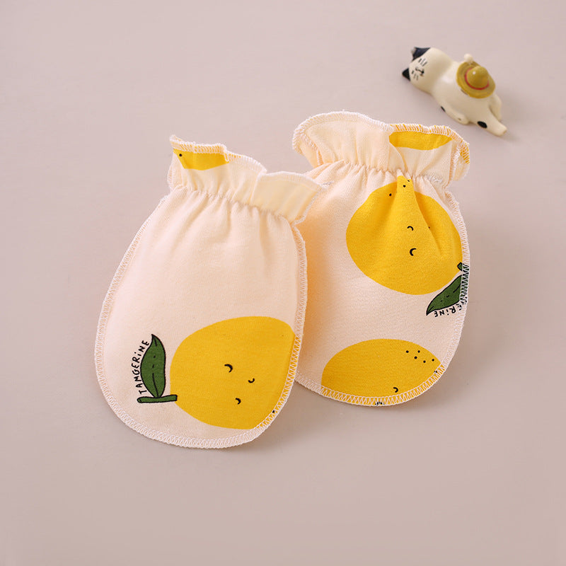 Baby scratch resistant gloves made of pure cotton and bite resistant gloves for newborns, baby gloves for 0-3 months, hand protection