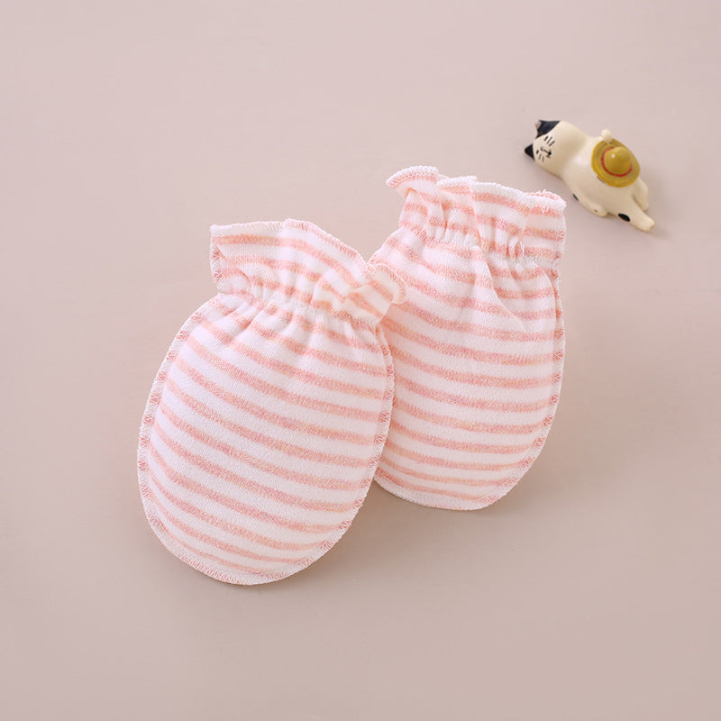 Baby scratch resistant gloves made of pure cotton and bite resistant gloves for newborns, baby gloves for 0-3 months, hand protection