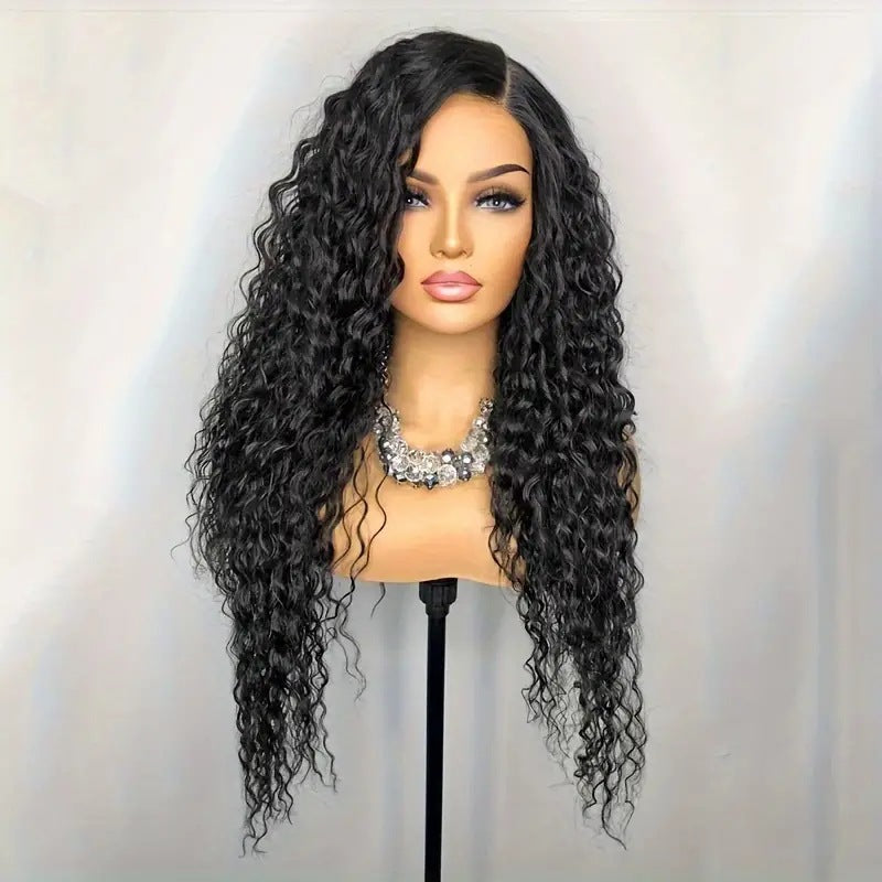 Amazon Cross border Fashion Wig African Hot Selling Front Lace 13 * 4 Small Winding Tube Explosion Head Curly Hair Wig