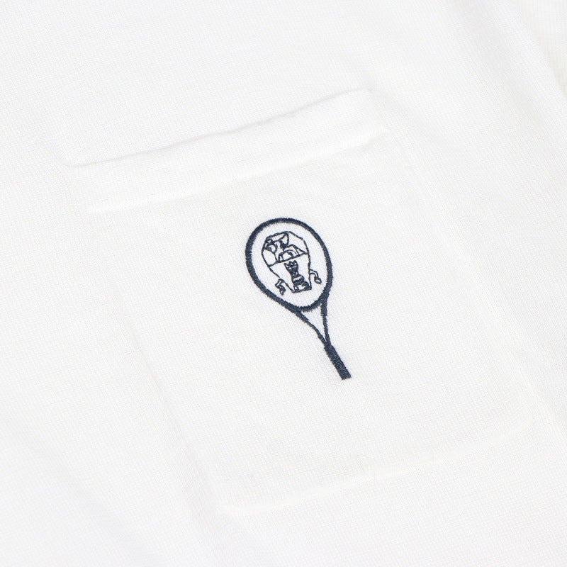 Vintage short-sleeved knit set with white collar and high waist, made from high-quality Tencel fabric