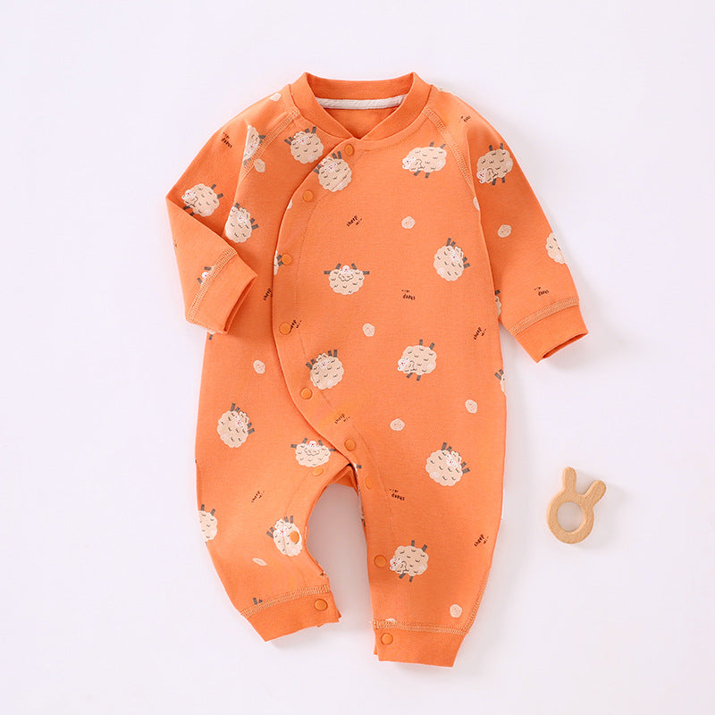 Newborn clothes, pure cotton A-class baby jumpsuit, spring and autumn baby clothes, jumpsuit, crawling clothes, Anyang baby children's clothing