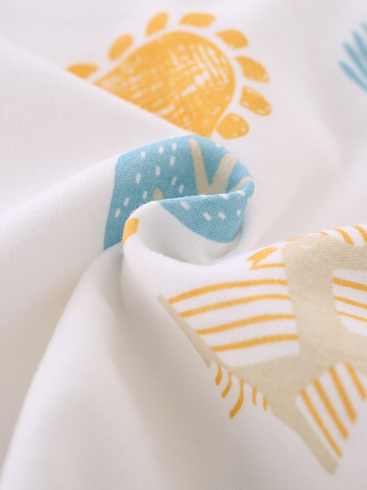 Baby Split Clothes, Baby Boys and Girls Autumn Clothes and Pants Set, Class A Pure Cotton Spring and Autumn Full Cotton Underwear Set