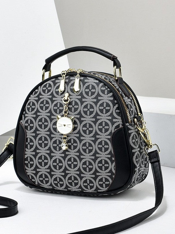 This year's popular Western style large capacity small round bag 2025 new niche style single shoulder diagonal cross bag Korean version trendy bag