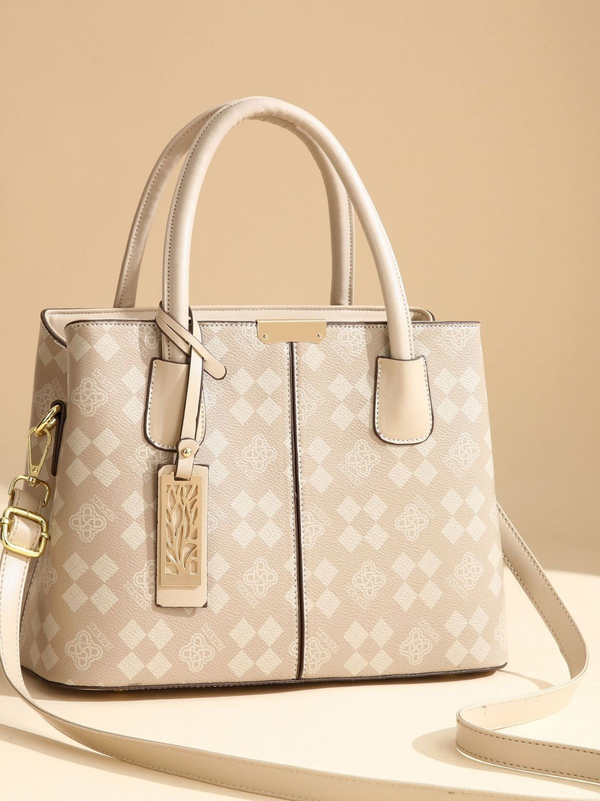 Light luxury contrasting color bag for women 2024 hot item, simple and large capacity trendy and fashionable printed handbag for mothers, foreign trade bag