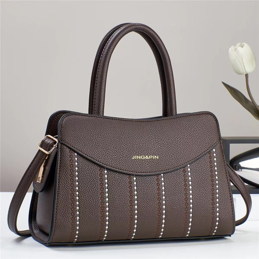 Foreign Trade Women's Bag 2024 New Style Embroidered Thread Style Shoulder Bag Fashion Mom Bag Retro Cross Shoulder Handbag