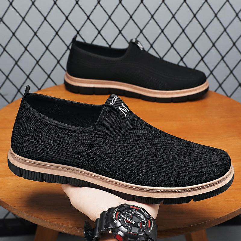 Men's autumn new breathable dad shoes wholesale and distribution, casual elderly shoes, one foot old Beijing cloth shoes