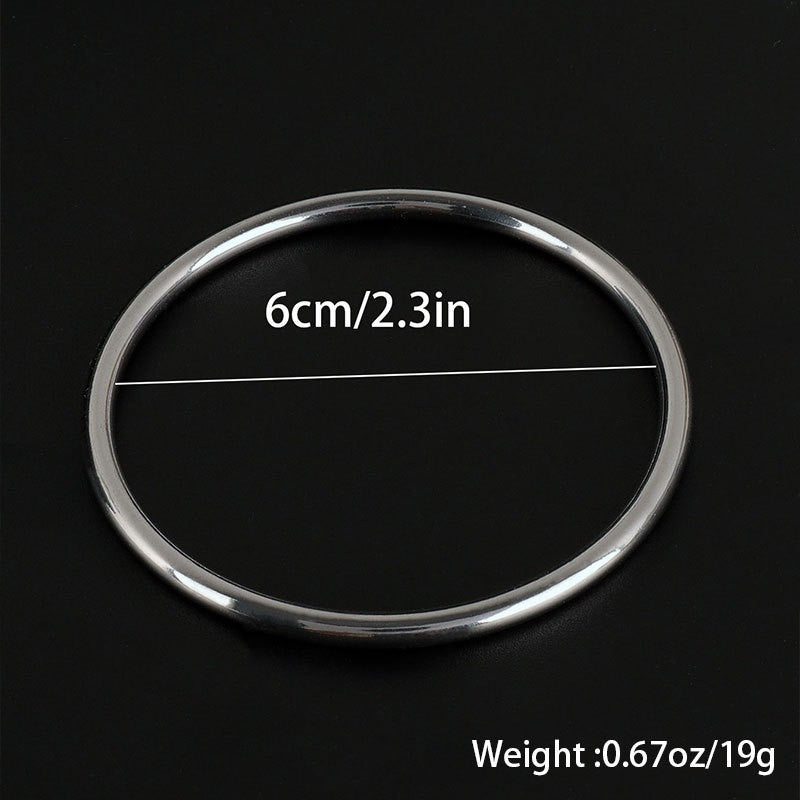 Stainless steel solid smooth 18K gold plain ring bracelet 4N antique inheritance bracelet titanium steel bracelet personalized and versatile