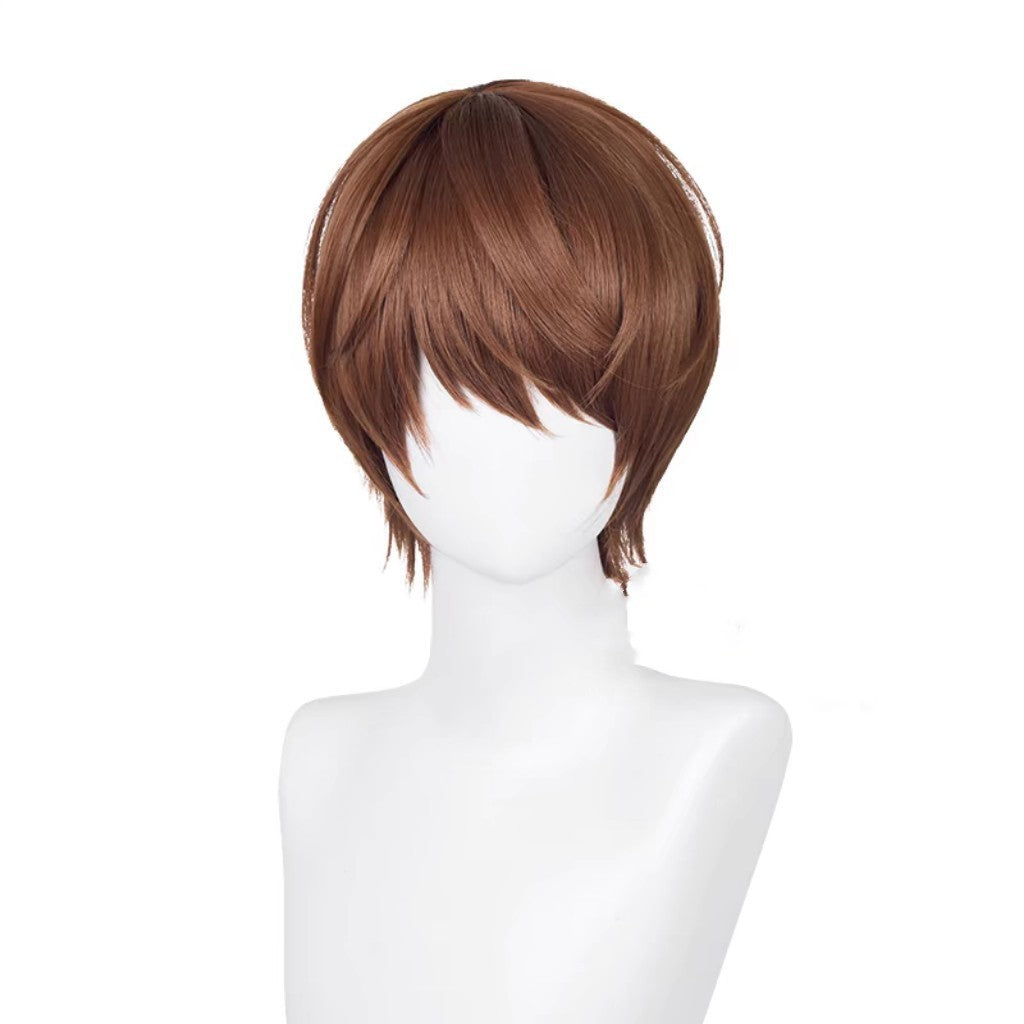 Death Note Night God Moon COS Wig Brown Male Boy Handsome Short Hair