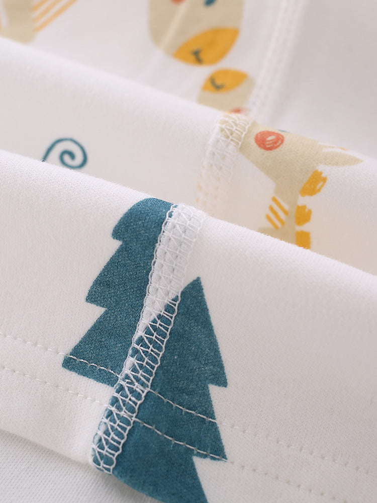 Baby Split Clothes, Baby Boys and Girls Autumn Clothes and Pants Set, Class A Pure Cotton Spring and Autumn Full Cotton Underwear Set