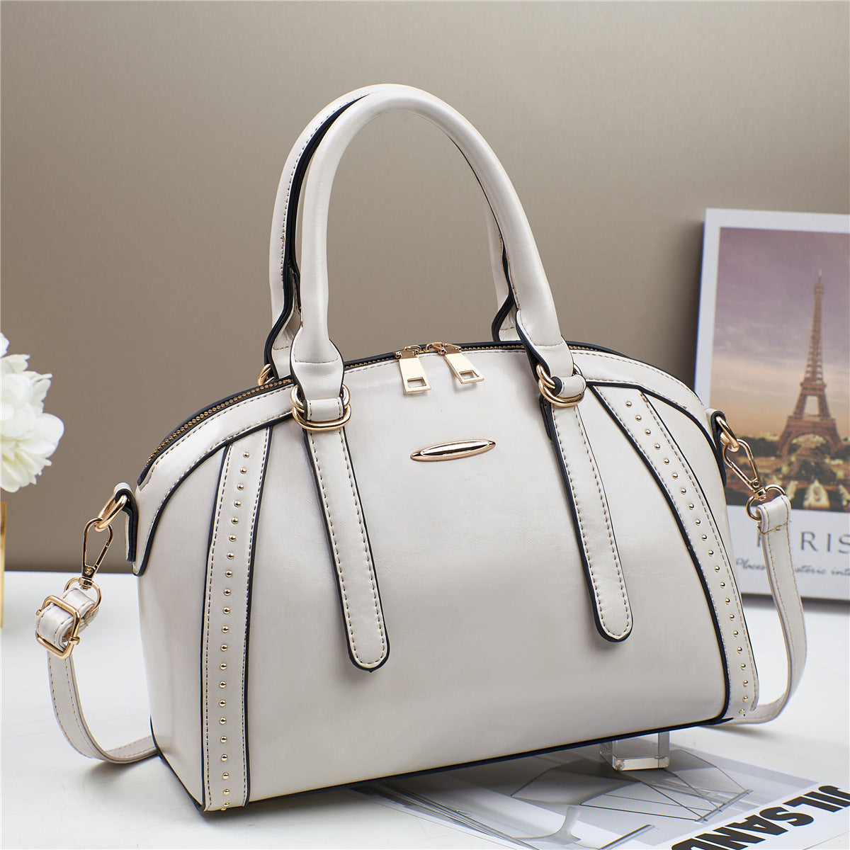 Women's 2025 Winter New Mom's Bag European and American Retro Trend Single Shoulder Diagonal Span Large Capacity Handheld Big Bag