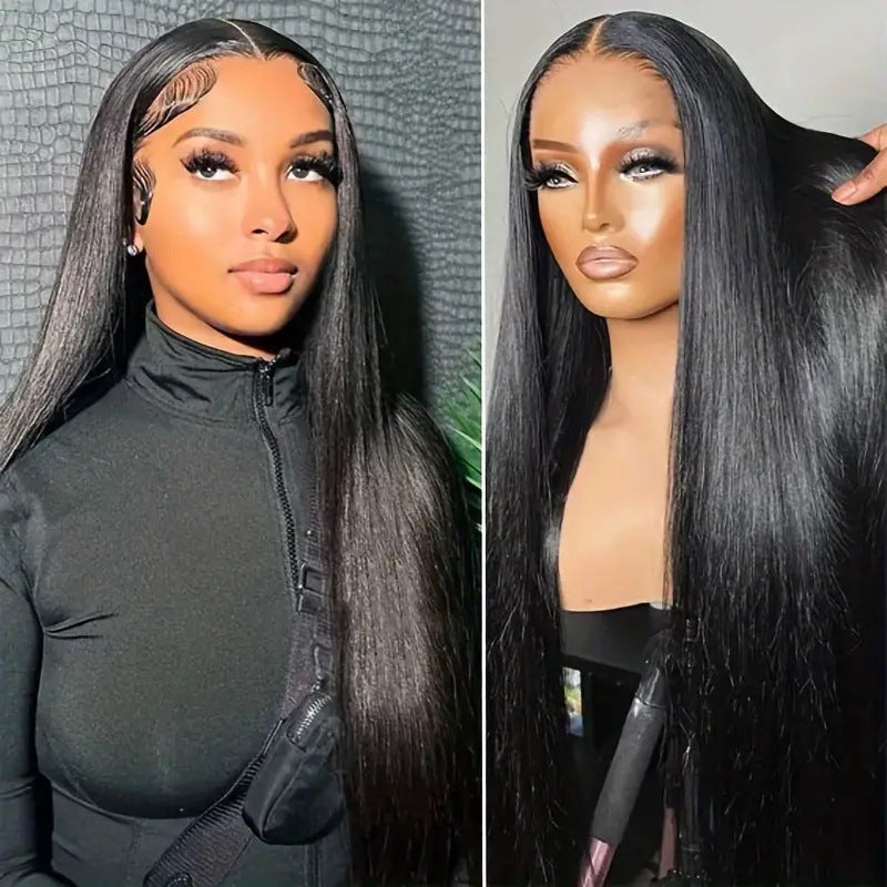 Cross border foreign trade Amazon fashion synthetic wig African hot selling lace 13 * 4 split long straight hair cover