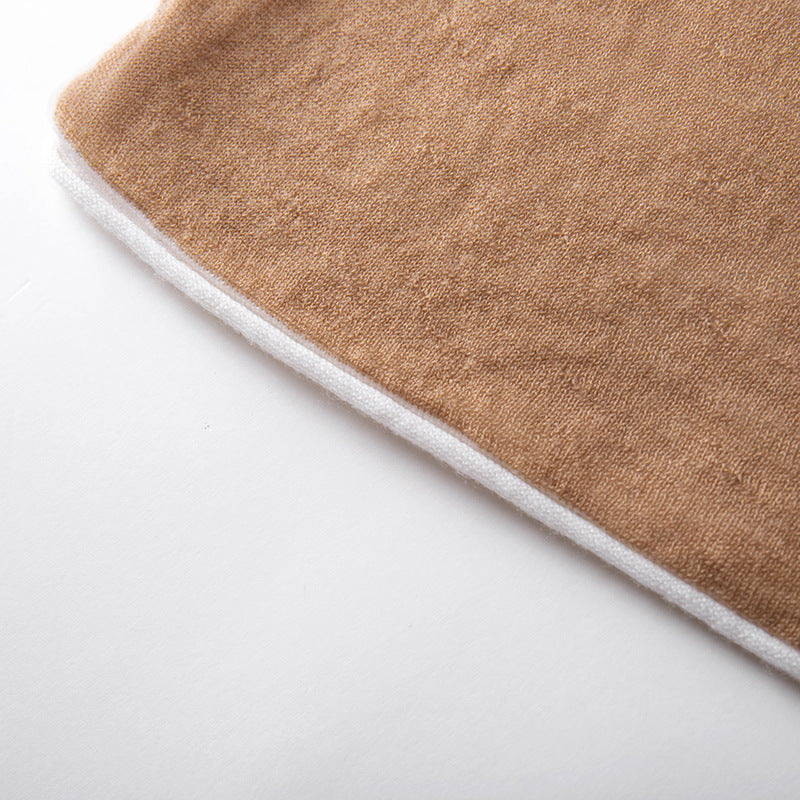 Stylish B0SS wool knit sweater with high neck, long sleeves, contrasting colors, and high-quality slim fit